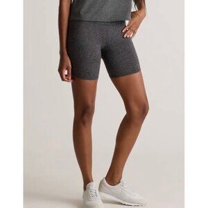 QUINCE Heather Gray High-Rise Waist Ultra-Soft Women's Biker Shorts Size Large